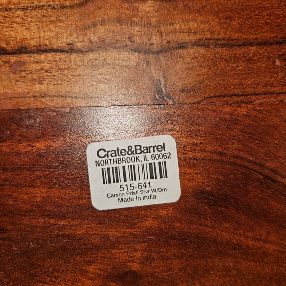 Crate and Barrel Carson Acacia Wood Cake Pedestal - Picture 3 of 8